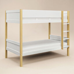 Flair Mateo Detachable Ribbed Bunk Bed White & Oak - thumbnail 5