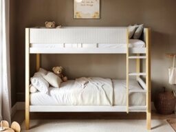 Flair Mateo Detachable Ribbed Bunk Bed White & Oak - thumbnail 2