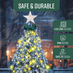 Globrite Christmas Tree Lights With Ring 2M, 400 Led Warm White 8 Modes Memory Timer Ip44 Waterproof Indoor Outdoor Décor - thumbnail 4