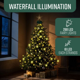 Globrite Christmas Tree Lights With Ring 2M, 400 Led Warm White 8 Modes Memory Timer Ip44 Waterproof Indoor Outdoor Décor - thumbnail 2