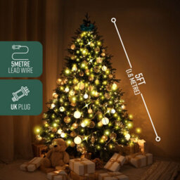 Globrite Christmas Tree Lights With Ring 2M, 400 Led Warm White 8 Modes Memory Timer Ip44 Waterproof Indoor Outdoor Décor - thumbnail 7