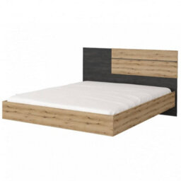 Arte Elevate Your Bedroom With The Elegant Bafra Eu King Bed (1700mm X 1000mm X 2050mm) In Oak Artisan & Norwegian Pine - thumbnail 1