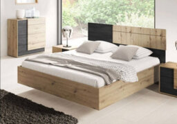 Arte Elevate Your Bedroom With The Elegant Bafra Eu King Bed (1700mm X 1000mm X 2050mm) In Oak Artisan & Norwegian Pine - thumbnail 2