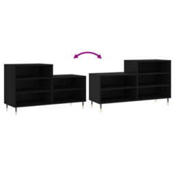 Vidaxl Shoe Cabinet Black 102X36X60 Cm Engineered Wood - thumbnail 7