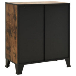 Berkfield Industrial Storage Cabinet Rustic Brown 72X36X82 Cm Metal And Mdf - thumbnail 6