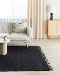 Beliani Rug Sinankoy Black 200 X 300 Cm Jute - thumbnail 2