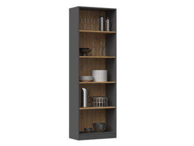 R60 Tall Bookcase Anthracite Artisan Oak - image 1