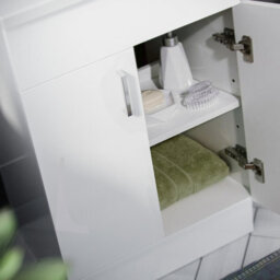 Nes Home Nanuya 500mm White Stylish Slim Basin Vanity Unit - thumbnail 4
