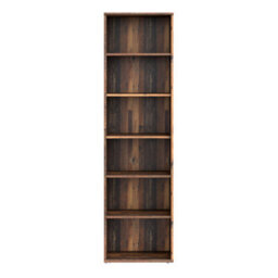Furniture To Go Essential Narrow 5 Shelf Bookcase In Vintage Oak - thumbnail 2