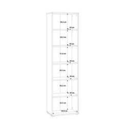 Furniture To Go Essential Narrow 5 Shelf Bookcase In Vintage Oak - thumbnail 7