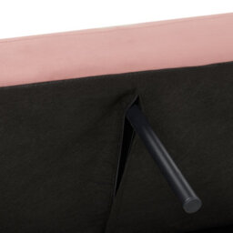 Beliani Sofa Bed 3 Seater Vimmerby Velvet Pink - thumbnail 9