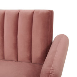 Beliani Sofa Bed 3 Seater Vimmerby Velvet Pink - thumbnail 8