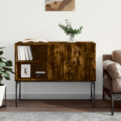 Berkfield Sideboard Smoked Oak 100X40X79.5 Cm Engineered Wood - image 1