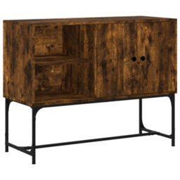 Berkfield Sideboard Smoked Oak 100X40X79.5 Cm Engineered Wood - thumbnail 2