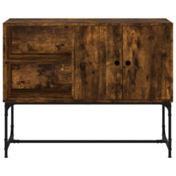 Berkfield Sideboard Smoked Oak 100X40X79.5 Cm Engineered Wood - thumbnail 5