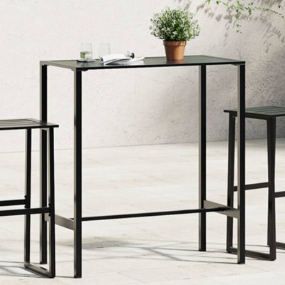Walplus Bar Table Black 100X50X110 Cm Powder-Coated Steel - image 1