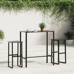 Walplus Bar Table Black 100X50X110 Cm Powder-Coated Steel - thumbnail 3