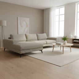 Abakus Direct Venice Chenille Corner Sofa In Taupe Left Facing With Deep Seats And Extra-Wide Padded Arms - thumbnail 5