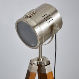 Litecraft Acton Satin Nickel Modern Tripod Floor Lamp - thumbnail 4