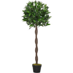 Artificial Bay Laurel Tree 120Cm Decorative Topiary Plant For Indoor And Outdoor Use In Gardens Entrances And Patios