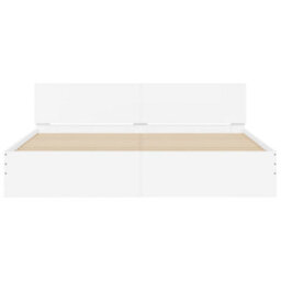 Berkfield Bed Frame With Led Without Mattress White 180X200 Cm Super King - thumbnail 7