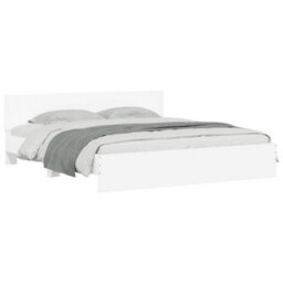 Berkfield Bed Frame With Led Without Mattress White 180X200 Cm Super King - thumbnail 3