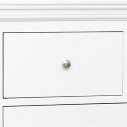 Melody Maison Pair Of White 2 Drawer Bedside Tables - Slimline Haxey White Range - thumbnail 5