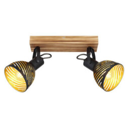 Luminosa Lighting Luminosa Lenna Twin Ceiling Spotlight Dark Brown 2X E27 - thumbnail 3