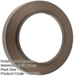 Loops Elegant Chamfered Outer Roses For Escutcheons In Dark Bronze Finish - Solid Brass Key Hole Cover - thumbnail 2