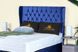 UKBEDFURNITURE Bronte Plush Blue End Opening Divan Ottoman Bed With 54 Inch Headboard - thumbnail 3