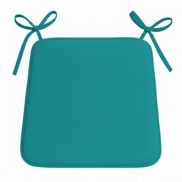 Foam Seat Pad With Ties Comfortable Chair Cushion For Dining, Kitchen Garden Seating Teal - thumbnail 2