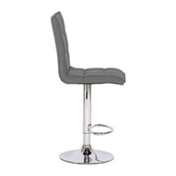 Evre Grey Cuban Bar Stool With Adjustable Gas Lift And 360 Degree Swivel For Pubs Kitchen Breakfast - thumbnail 5