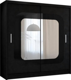 Sliding Wardrobes 4 u LTD Sliding Wardrobes 4U Leagues Freestanding Double Sliding Door Wardrobe - Black (H)217Cm, (W)150Cm - thumbnail 2
