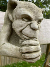 Burgess Hanging Gargoyle Stone Statue Gremlin Sprite Outdoor Decoration Garden Ornament - thumbnail 5