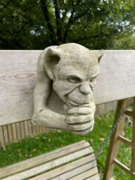 Burgess Hanging Gargoyle Stone Statue Gremlin Sprite Outdoor Decoration Garden Ornament - thumbnail 4