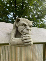 Burgess Hanging Gargoyle Stone Statue Gremlin Sprite Outdoor Decoration Garden Ornament - thumbnail 3