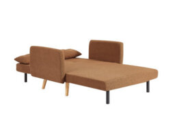 Mattress Guru Roxy Modern 2-Seater Loveseat Sofa, Convertible Fold-Out Sofabed, Borg Fabric, Brown - thumbnail 5