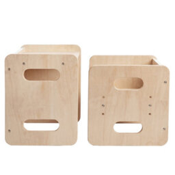 Levede Kids Table And Chair Sets 3-In-1 Adjustable Safe Plywood Light Brown - thumbnail 3