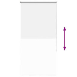 Berkfield Roller Blind Blackout White 85X150 Cm Fabric Width 80.7 Cm Polyester - thumbnail 9