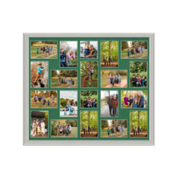 AK Frames 80X70Cm Light Grey Classic Multi Photo Frame With Emerald Mount - Holds 20 Apertures (18X) 6X4, (2X) 4X4 Photos - thumbnail 1