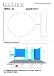 Lucide Ceres-Led Modern Flush Ceiling Light Bathroom 21.5Cm- Led Dim. - 1X30W 3000K - Ip44 - Black - thumbnail 9