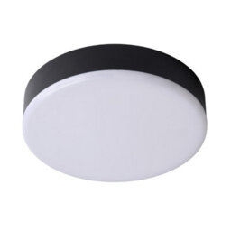 Lucide Ceres-Led Modern Flush Ceiling Light Bathroom 21.5Cm- Led Dim. - 1X30W 3000K - Ip44 - Black - thumbnail 3