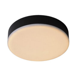 Lucide Ceres-Led Modern Flush Ceiling Light Bathroom 21.5Cm- Led Dim. - 1X30W 3000K - Ip44 - Black