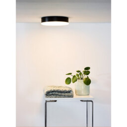 Lucide Ceres-Led Modern Flush Ceiling Light Bathroom 21.5Cm- Led Dim. - 1X30W 3000K - Ip44 - Black - thumbnail 4