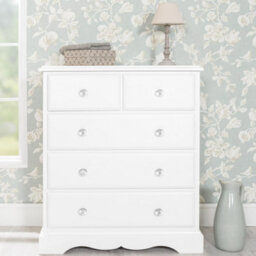 Statement Furniture Romance True White 2 Over 3 Chest Of Drawers With Crystal Handles - thumbnail 6
