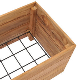 Berkfield Raised Bed 100X40X38 Cm Recycled Teak And Steel - thumbnail 6