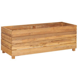 Berkfield Raised Bed 100X40X38 Cm Recycled Teak And Steel - thumbnail 2