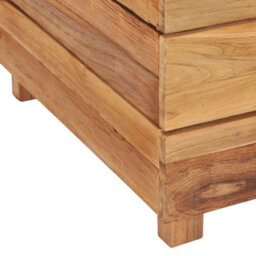 Berkfield Raised Bed 100X40X38 Cm Recycled Teak And Steel - thumbnail 7