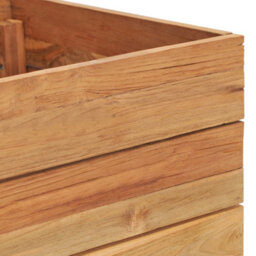 Berkfield Raised Bed 100X40X38 Cm Recycled Teak And Steel - thumbnail 8