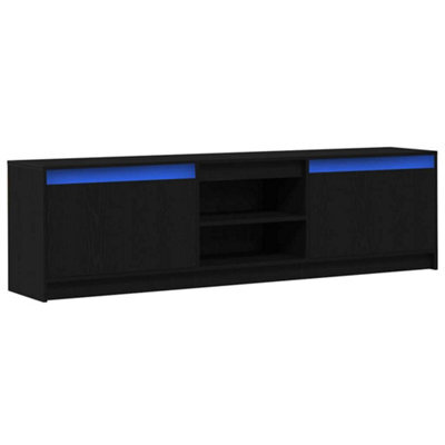 Berkfield Modern Tv Cabinet Black 180 X 34 X 50 Cm Engineered Wood - image 1